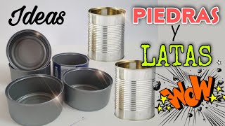 Lujosas Artesanías con LATAS DE ATUN y TARROS DE LECHE en PIEDRA Rústica CreArtistasdelReciclaje [upl. by Finny912]