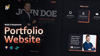 Build a Responsive Personal Portfolio Website using React JS with Vite and Tailwind CSS [upl. by Abbie]