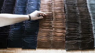 Making 500 Leather Wallets By Hand [upl. by Tammie403]