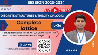 DSTL36 Complete Lattices  Types of Lattice  Discrete Structures [upl. by Ramaj131]