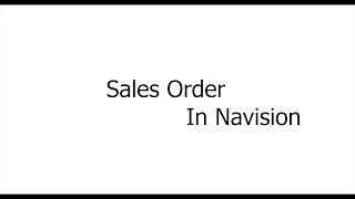 Sales Order In Navision [upl. by Coridon775]