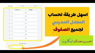 اسهل طريقة لحساب المعدل المدرسي لجميع الصفوف اوبن ايمس او جوليرن openemis jolearn علامات اوبن ايميس [upl. by Ahsitam]