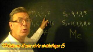 Maths 3ème collège  Médiane et série statistique  calcul et représentation [upl. by Nalid]