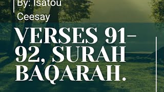 Verses 9192 Surah Baqarah [upl. by Oiralednac]