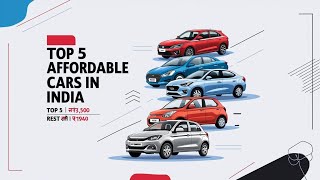 Top 5 Affordable Cars In India🇮🇳सबसे सस्ती Affordable गाड़िया 🚘🚘top top5cars affordable [upl. by Birkle466]