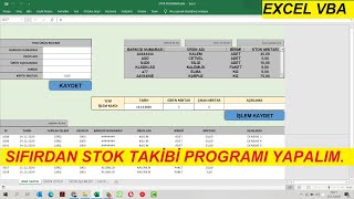 Excel Basit Stok Programı Yapımı ALTYAZILARI MUTLAKA AÇINIZTek Part Uzun Ömürlü Program [upl. by Luann]