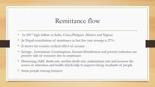 Remittance and its impact on Nepalese Economy [upl. by Dlnaod203]