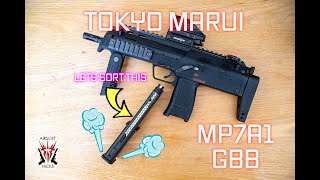 Tokyo Marui MP7A1 GBB ultimate upgradeHPA [upl. by Nohsav634]