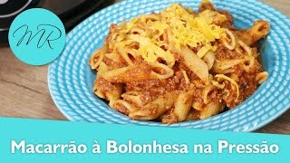 Macarrão à Bolonhesa Express na Panela de Pressão Elétrica  Receitas na Pressão [upl. by Nilson]