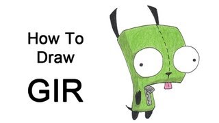 How to Draw GIR Invader Zim [upl. by Aieka433]