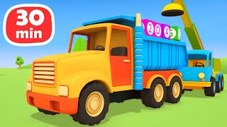 Car cartoon for kids amp full episodes cartoon compilation  Learn numbers with street vehicles [upl. by Eytteb]