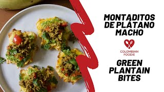 Montaditos de plátano en airfryer  Green Plantain bites in airfryer [upl. by Niarfe]