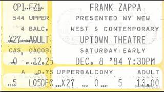 Frank Zappa  1984 12 08 E  Kansas City MO [upl. by Oleusnoc136]