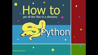 Python how to get a list of file in a directory [upl. by Nelleeus]