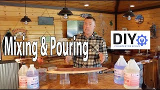 Epoxy Countertops DIY Tutorial How To Mix amp Pour Bar Top Epoxy Resin Self Levling [upl. by Gnoud]