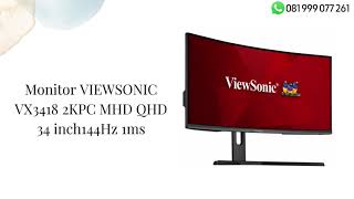 Harga Dan Spec Monitor VIEWSONIC VX3418 2KPC MHD QHD 34 inch144Hz 1ms shorts [upl. by Einiffit181]