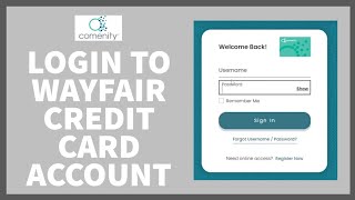 How to Login WayFair Comenity Bank Credit Card  Wayfair Credit Card Login for MasterCard Payment [upl. by Sherwynd]