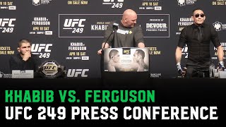 Khabib Nurmagomedov and Tony Ferguson argue about street fighting  UFC 249 Press Conference Full [upl. by Hock]