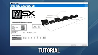 Martin Audio Sub Arc Calculator  Video Tutorial [upl. by Aznerol]