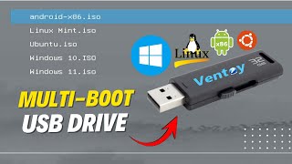 Create a MultiOS Bootable USB Drive  Boot Multiple ISO Files from One USB [upl. by Aldus]