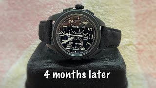 Zenith pilot big date flyback ceramic 4 months later… [upl. by Nahtanoy927]