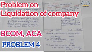 Problem on Liquation of Company 4th sem BCOM ACA [upl. by Heriberto996]