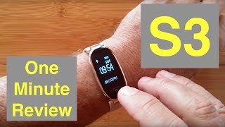 ZKCREATION S3 Fitness Tracker for Women IP67 Waterproof Smart Bracelet One Minute Overview [upl. by Mireille]