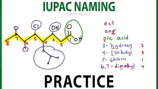 IUPAC Naming Practice  Nomenclature for alkanes dienes alcohols and more [upl. by Odelle943]