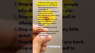 Effective Stratergies for regaining selfworth motivation quotes mindset fyp [upl. by Noraj]