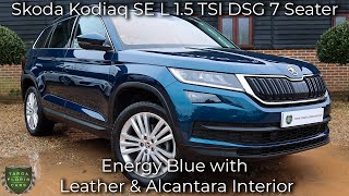 Skoda Kodiaq SE L 15 TSI DSG 7 Seater registered October 2020 70 finished in Energy Blue [upl. by Leagiba853]