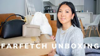 FARFETCH UNBOXING  TOTEME amp HANDBAG FAVES [upl. by Einimod919]