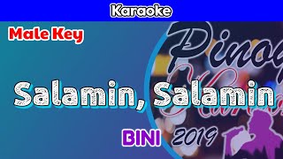 Salamin Salamin by BINI Karaoke  Male Key [upl. by Sordnaxela]