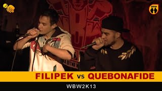 Filipek 🆚 Quebonafide 🎤 WBW 2013 el3 freestyle rap battle [upl. by Assert622]