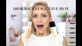 Dior Backstage Face amp Body vs Forever Undercover Foundation  GIVEAWAY [upl. by Ellehcrad952]