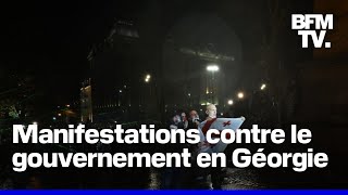 Géorgie des milliers de manifestants proUnion européenne réunis à Tbilissi [upl. by Ai]