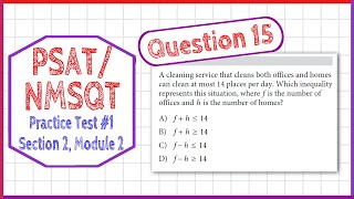 PSAT  NMSQT Question 15 from Practice Test 1 Section 2 Module 2 [upl. by Asirrac]