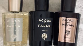 Acqua Di Parma Perfumes in my Collection [upl. by Odnomyar]