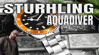 Stuhrling Watches  Aquadiver Dive Watch Review [upl. by Ellednahc140]