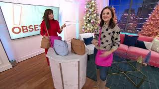 American Leather Co Pebble Leather Triple Entry Luca Crossbody on QVC [upl. by Grizel929]