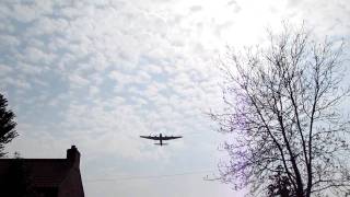 Lancaster Flies Over Bolingbroke Royal Wedding Street Party [upl. by Aiht]