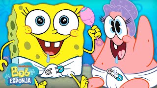 Bob Esponja  Todos os Bebês DE TODOS OS TEMPOS 🍼  Bob Esponja em Português [upl. by Kcirednek138]