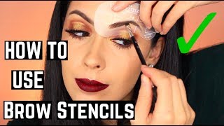 How To Use an Eyebrow Stencil Tutorial amp Review  Helpful Tips and Tricks for Perfect Brows [upl. by Hirsch371]