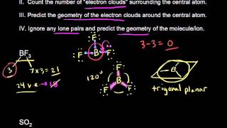 VSEPR for 3 electron clouds  AP Chemistry  Khan Academy [upl. by Jone121]