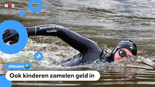 Maarten van der Weijden zwemt loopt én fietst de Elfsteden [upl. by Taggart]