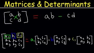 Determinant of 3x3 Matrices 2x2 Matrix Precalculus Video Tutorial [upl. by Esinnej]