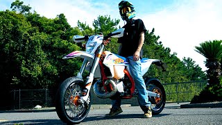 【モタード】愛車紹介「公道最強」2ストのモタードバイク  KTM 250EXC TPI SIXDAYS [upl. by Othelia693]