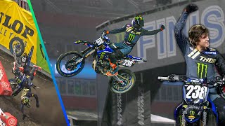 Haiden Deegans First Pro Supercross Heat Win After A Big Qualifying Crash [upl. by Yznel]