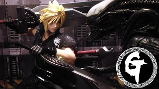 Final FantasyCloud vs Alien Stop Motion ファイナルファンタジー  クラウド・ストライフ VS エイリアン 最終幻想克勞德VS異形 [upl. by Jase739]