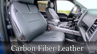 F150 Leather Seat Covers Review  Carbon Fiber Style  Plus Install Tips [upl. by Judus]