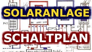 Schaltplan von meine Solaranlage Laderegler Wechselrichter Stromspeicher LiFePo4 Akku [upl. by Akirehc497]